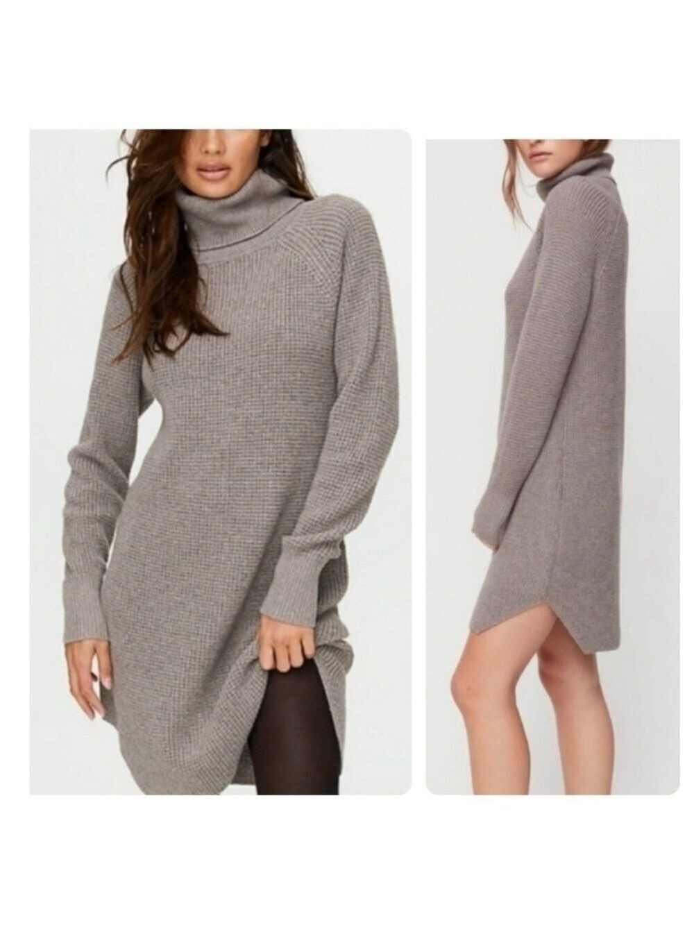 Aritzia Wilfred Free Bianca 100% merino wool sweater dress Turtleneck Size XXS
